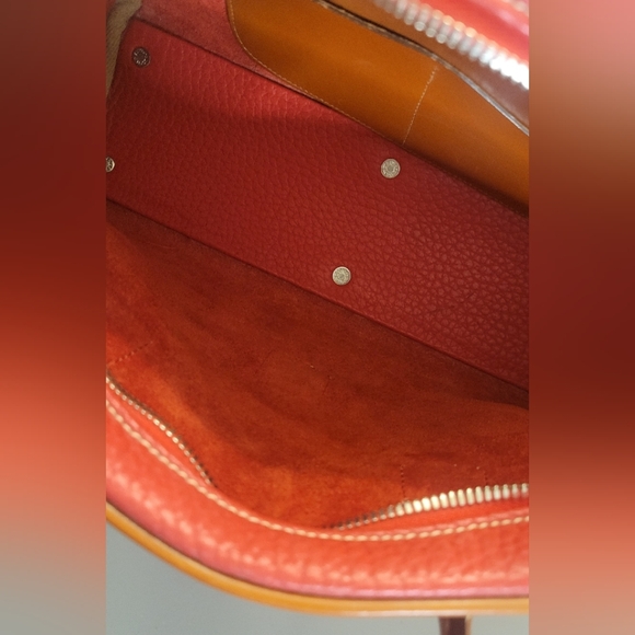 Dooney & Bourke Vintage Red Bowling Leather Handbag - Picture 8 of 13